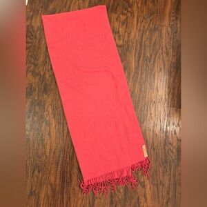 Turkish Pashmina Style Vibrant Red/Pink Shawl Wrap with Fringe (74x28.5)